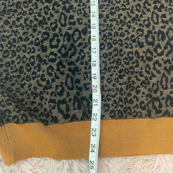 Scotch & Soda Leopard Print V-Neck Sweater - Brown and Black - Picture 3 of 8